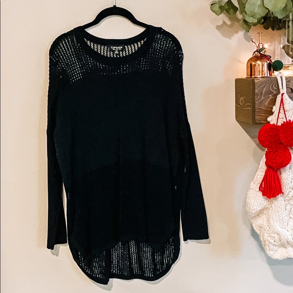 Topshop black oversized sweater